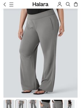 NEW Plus Size Halara Flex™ DayStretch High Waisted Work Flare Pants Gray